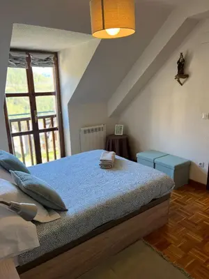Cama o camas de una habitación en Mirador de Castiello