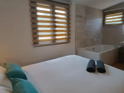 Cama o camas de una habitación en Casas Natura Suites Graus