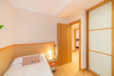 Cama o camas de una habitación en Acogedor apartamento rodeado de naturaleza