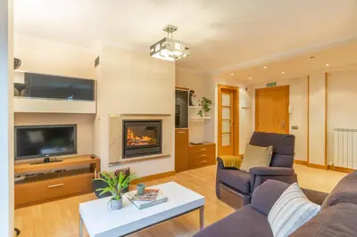 Zona de estar de Acogedor apartamento rodeado de naturaleza