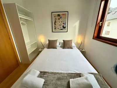 Cama o camas de una habitación en Cervino 2: Apartamento en Formigal Pueblo