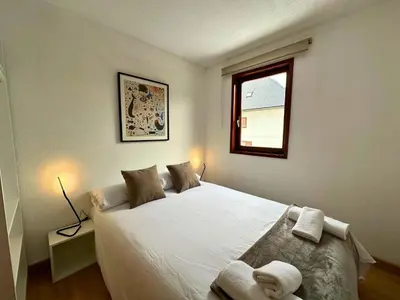 Cama o camas de una habitación en Cervino 2: Apartamento en Formigal Pueblo