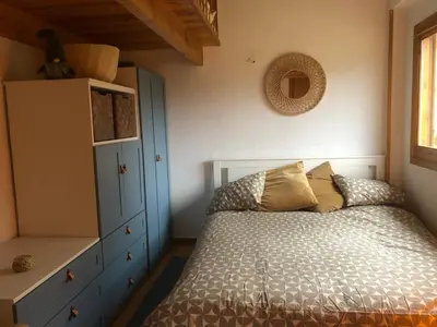 Cama o camas de una habitación en El rincón de la Rapeda