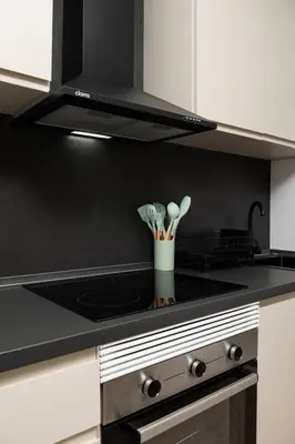 Una cocina o zona de cocina en Apto Pirenarium l CINE l Parking l Wifi l trastero