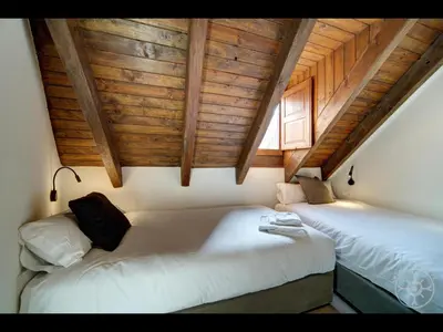 Cama o camas de una habitación en CASA ETH GARRET de Alma de Nieve