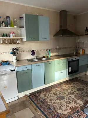 Una cocina o zona de cocina en Casita Azul Homestay