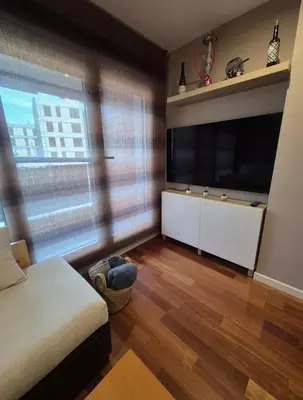 Una televisión o centro de entretenimiento en Las Margas Apartamento