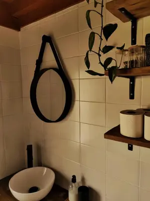 Un baño de Habitaciones con encanto en Ilurdoz
