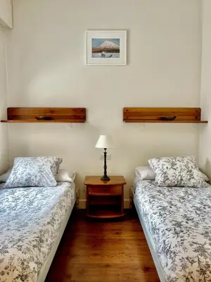 Cama o camas de una habitación en Acogedor apartamento a pie de pistas, Baqueira 1500