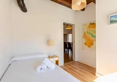 Cama o camas de una habitación en Casa Rural Orós