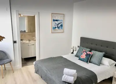 Cama o camas de una habitación en Apartamento Conde 3