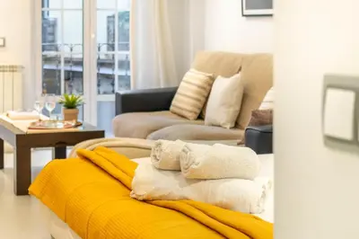 Zona de estar de Acogedor apartamento en el corazón de Pamplona