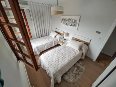 Cama o camas de una habitación en Piso confort céntrico y vistas Registro turismo VAT 01693
