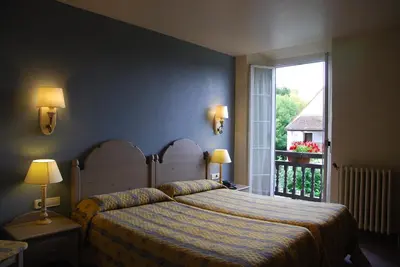 Cama o camas de una habitación en Hotel Rural Loizu