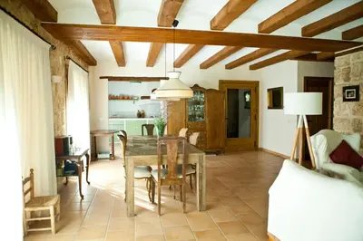 Zona de estar de Mas de Borrás Beceite