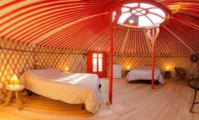 Cama o camas de una habitación en Camping El Roble