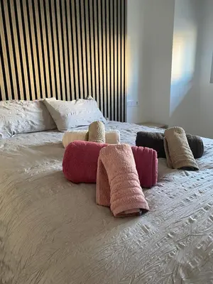 Cama o camas de una habitación en Acogedor rincón, a un paso del centro