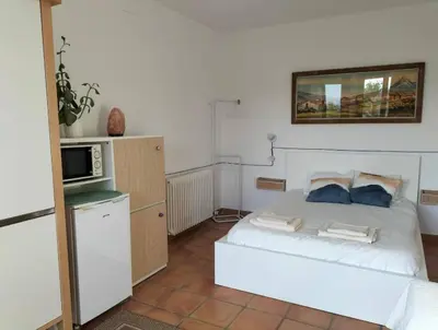 Cama o camas de una habitación en Eguzkilore Larunbe apartamento