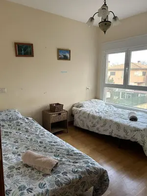 Cama o camas de una habitación en CasitaAzul twin room