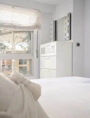 Cama o camas de una habitación en La casita de Verónica