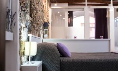 Zona de estar de Espígol Priorat - apartamento estudio