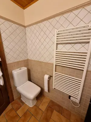 Un baño de Chalet 4d en Panticosa en urbanización con piscina y padel