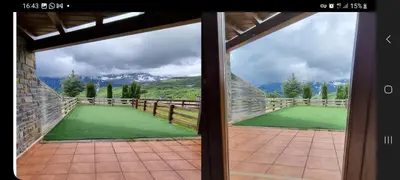 Vista general de una montaña o vista desde la casa o chalet