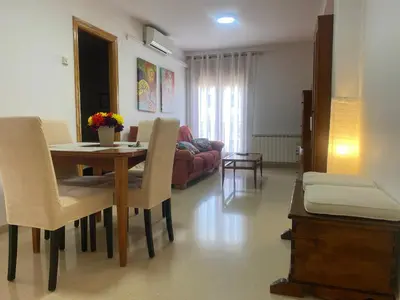 Zona de estar de Apartamentos Alcañiz, Blanca