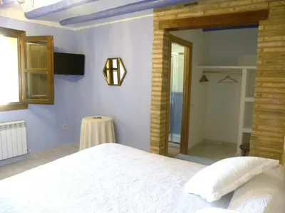 Cama o camas de una habitación en Casa Jabonero