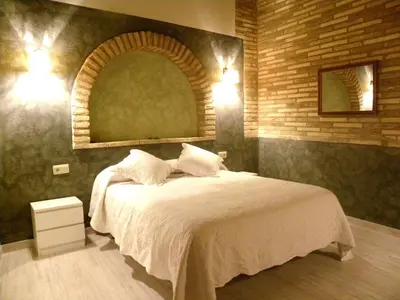 Cama o camas de una habitación en Casa Jabonero