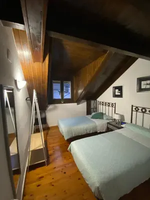 Cama o camas de una habitación en Apartamento Patués - Benasque