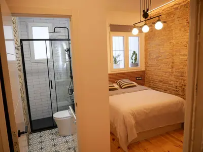 Cama o camas de una habitación en Pamplona Centro