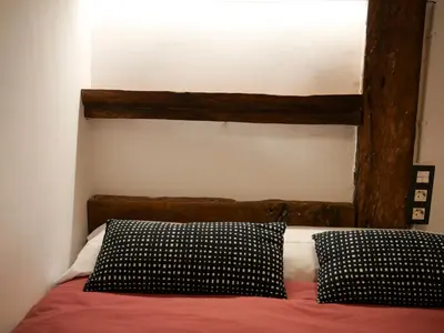 Cama o camas de una habitación en Pamplona Centro
