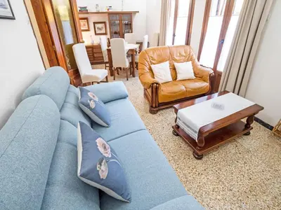 Cama o camas de una habitación en Belvilla by OYO Apartamento â€œLa Cabanaâ€