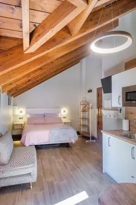 Cama o camas de una habitación en El Rincón de Andrea Estudios