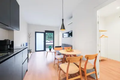 Una cocina o zona de cocina en Apartamento Posidonia