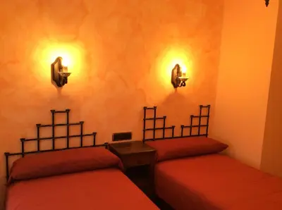 Cama o camas de una habitación en Casa Rural Sierra Vicor