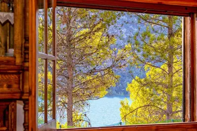 Paisaje cerca de este chalet de montaña