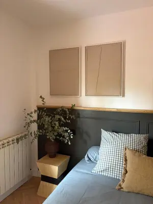 Cama o camas de una habitación en El rincón de Sardas