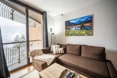 Zona de estar de Apartamento con Encanto Baqueira 1500