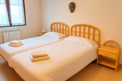 Cama o camas de una habitación en Mirador de Biescas