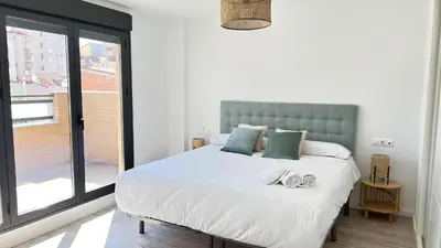 Cama o camas de una habitación en Apartamenticos Living San Pablo
