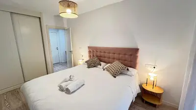 Cama o camas de una habitación en Apartamenticos Living San Pablo