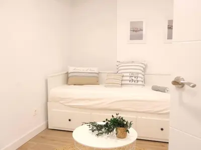 Cama o camas de una habitación en Iturrama Nomada loft by Clabao