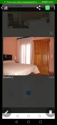 Cama o camas de una habitación en Hostal Bar Restaurante Villa Cerollera