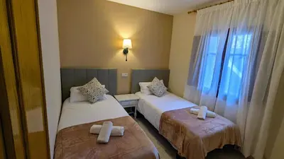 Cama o camas de una habitación en Hotel Fonda Agusti