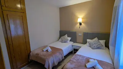 Cama o camas de una habitación en Hotel Fonda Agusti