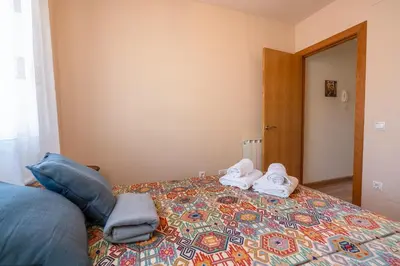 Cama o camas de una habitación en Ca l'Agnès