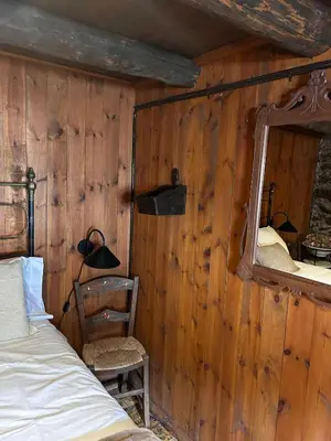 Cama o camas de una habitación en Casa Rústica y Chic con Chimenea y Vistas Panorámicas de La Vall de Boí