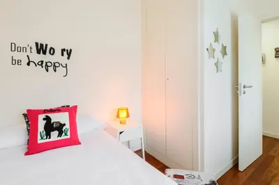 Cama o camas de una habitación en Duplex Las Margas Vistas Montañas